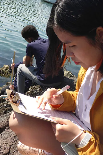 International Baccalaureate Students during the Marine Science Course